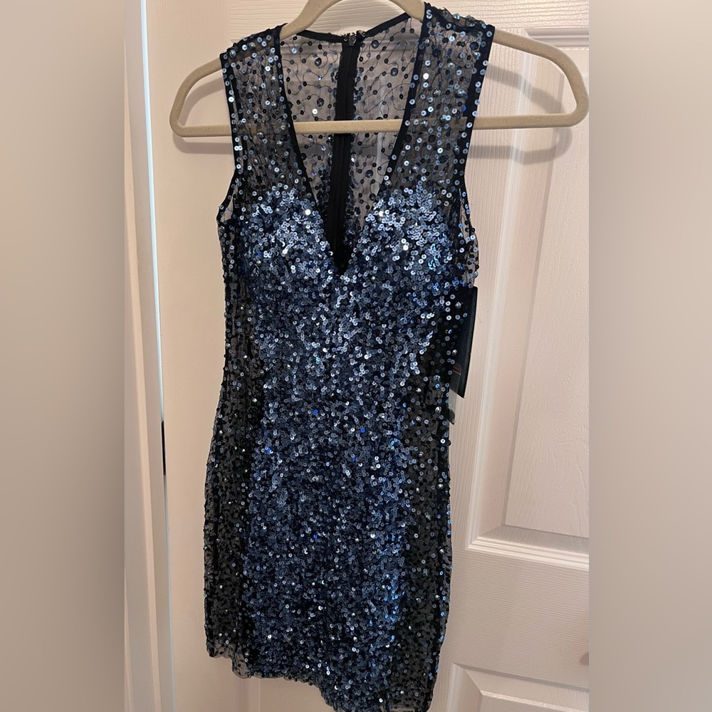 Blue Sequin Dress Size 4
